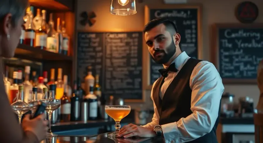 Ile zarabia barman w Toruniu? Stawki 2025, napiwki i koszty